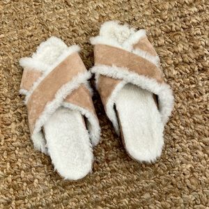 Jenni Kayne Shearling Slide Sandals, New without Box, size 8